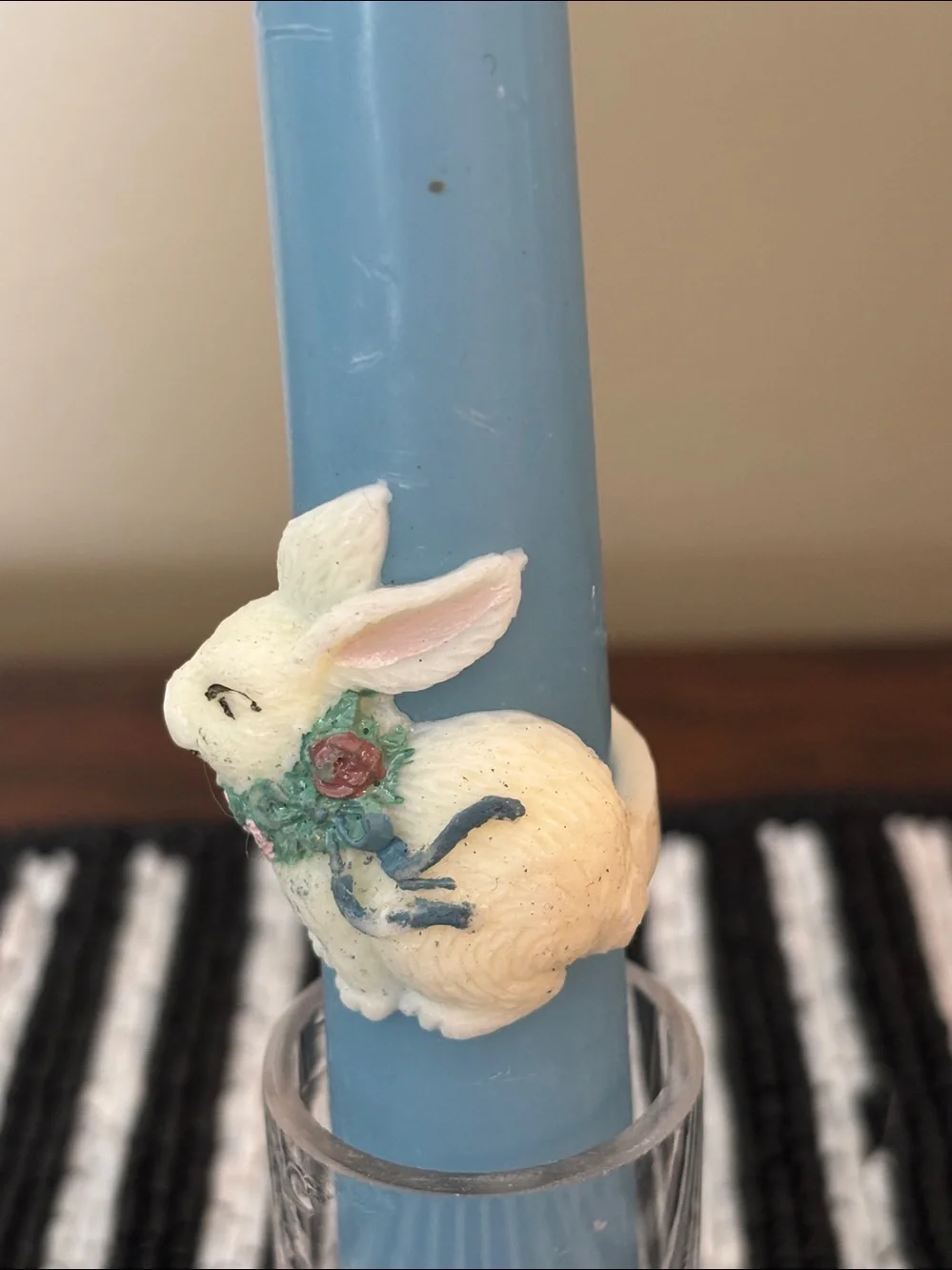 Anthropology Set of 2 festive Easter Bunny 🐰 taper candles